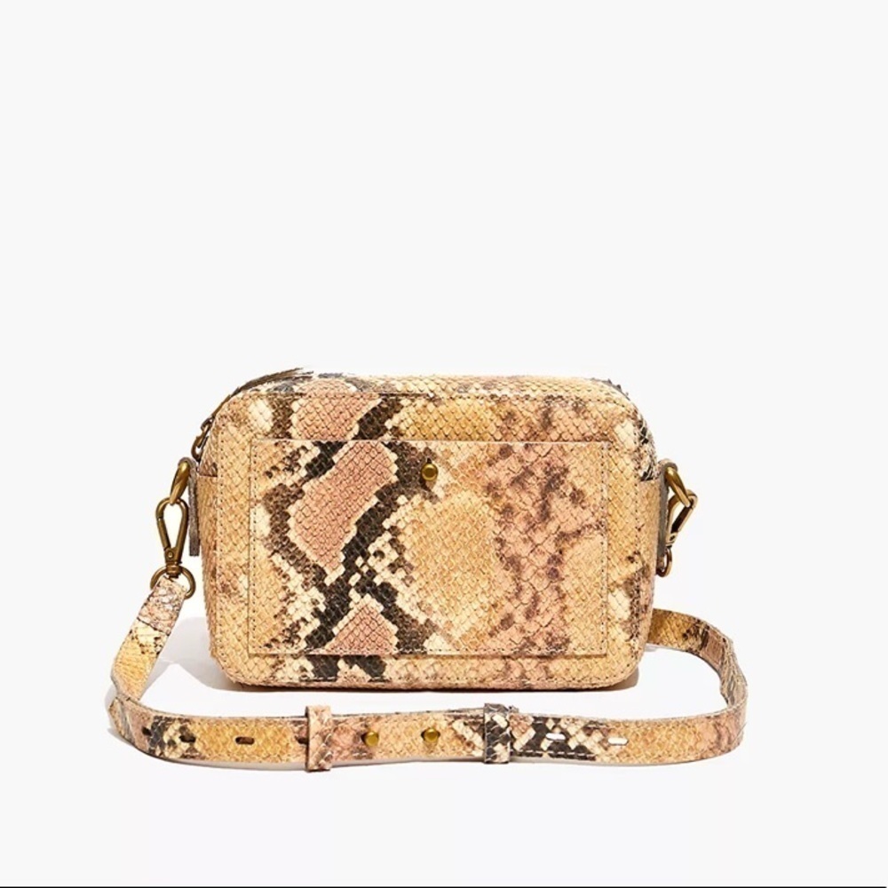 Madewell The Transport Camera Bag:‎ Snake Embossed Leather Edition
